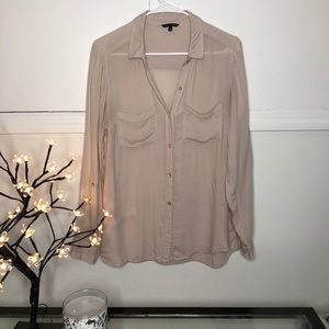 Sheer button down blouse